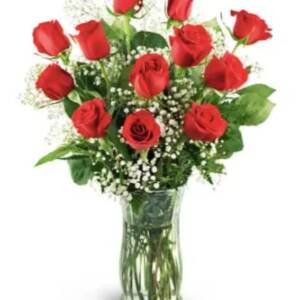 12 Classic Red Roses